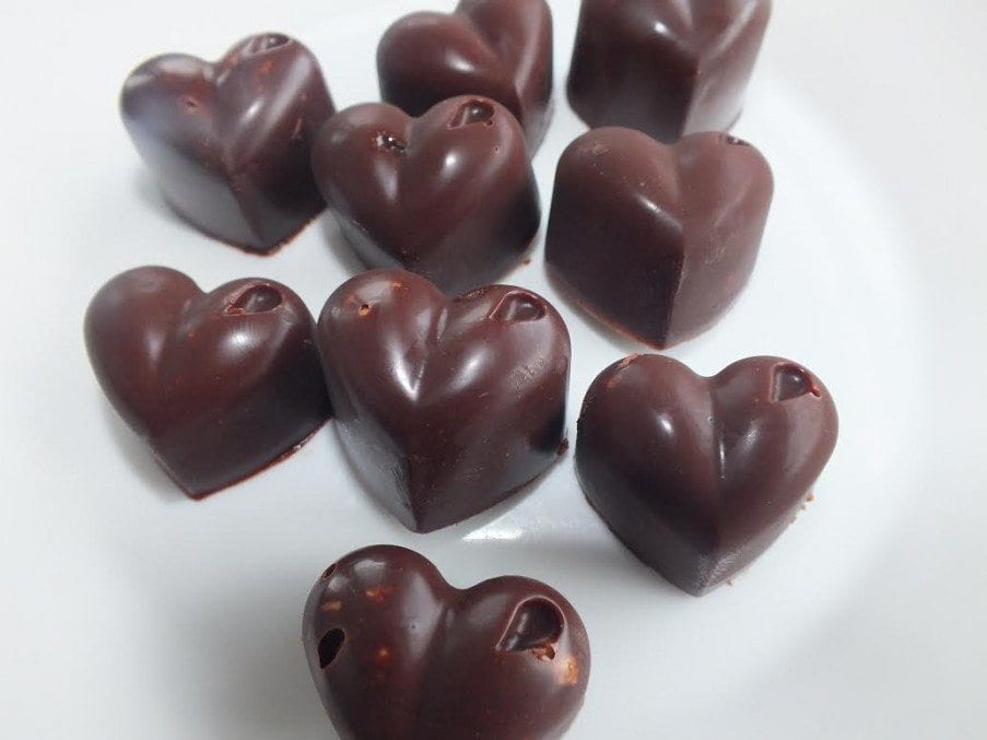 Chilli chocolate hearts