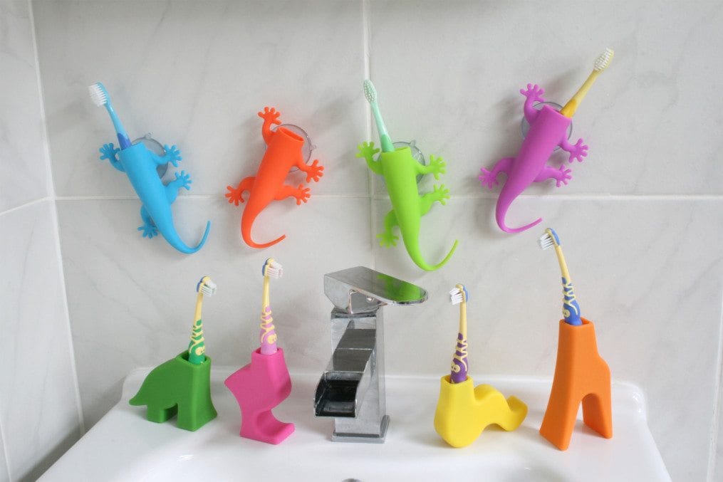 Animal toothbrush holders