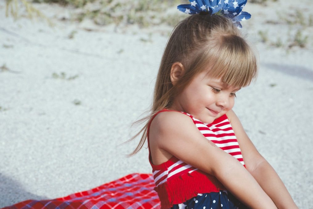 little girl on beach