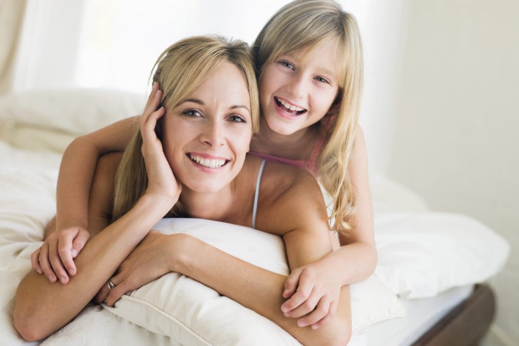 Happy mum with daughter