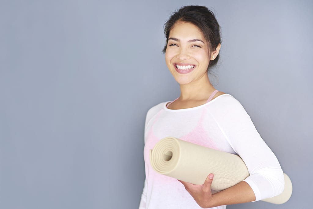 Try this 8-step happy yoga routine