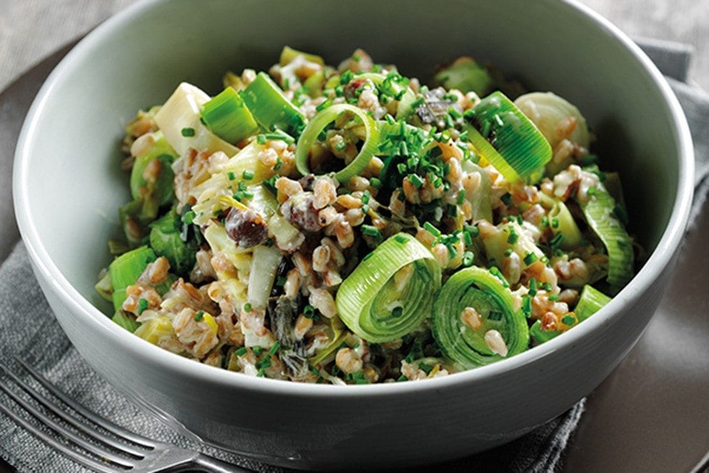 Leek and spelt risotto