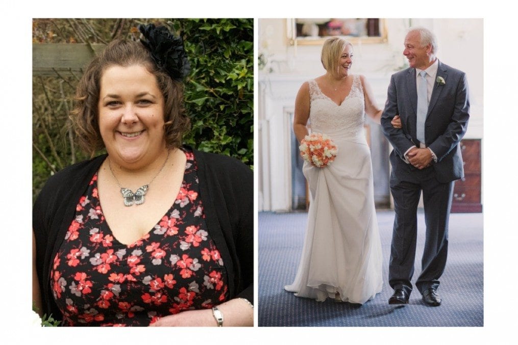 Before and after of weight loss
