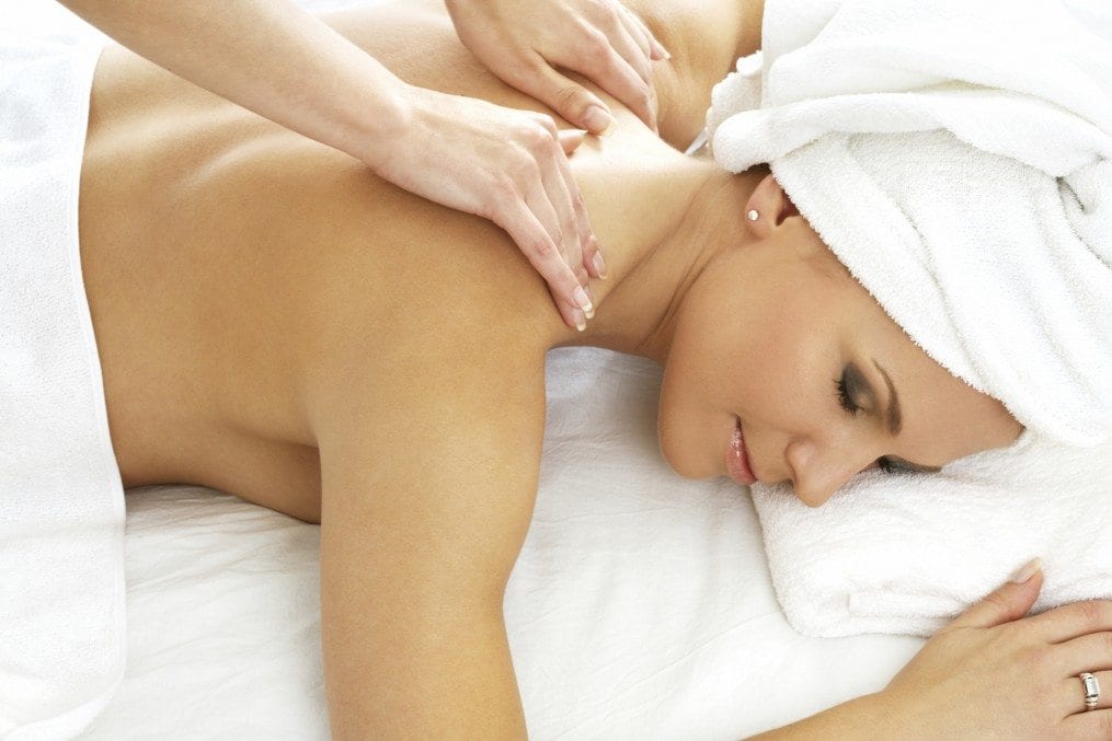 Woman receiving a massage