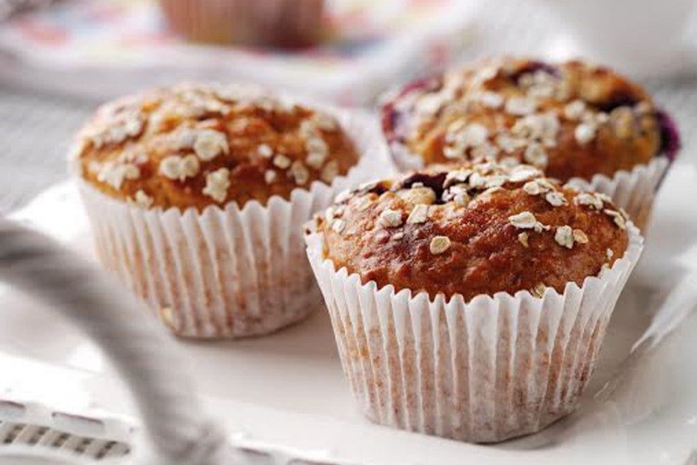 Banana and blueberry muffins
