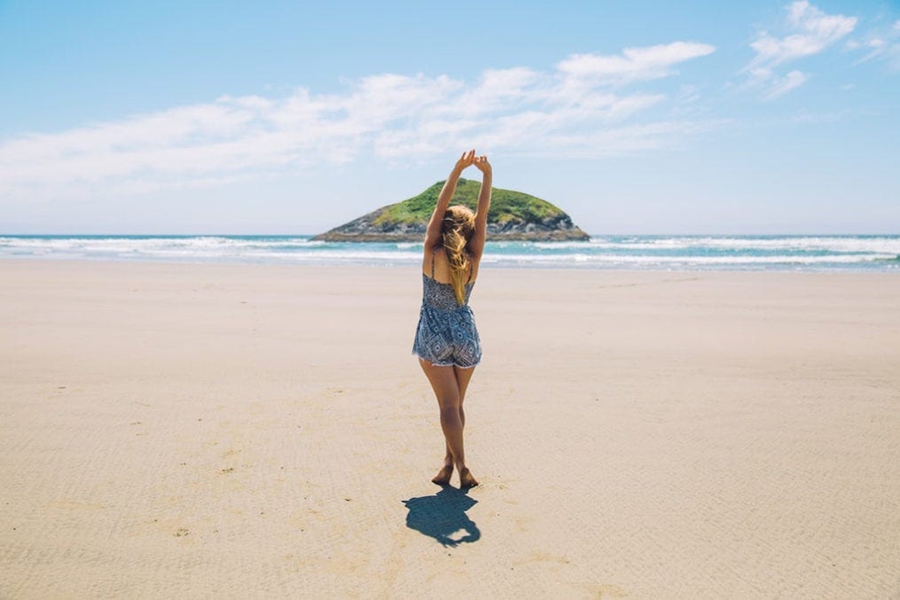 Woman on a beach