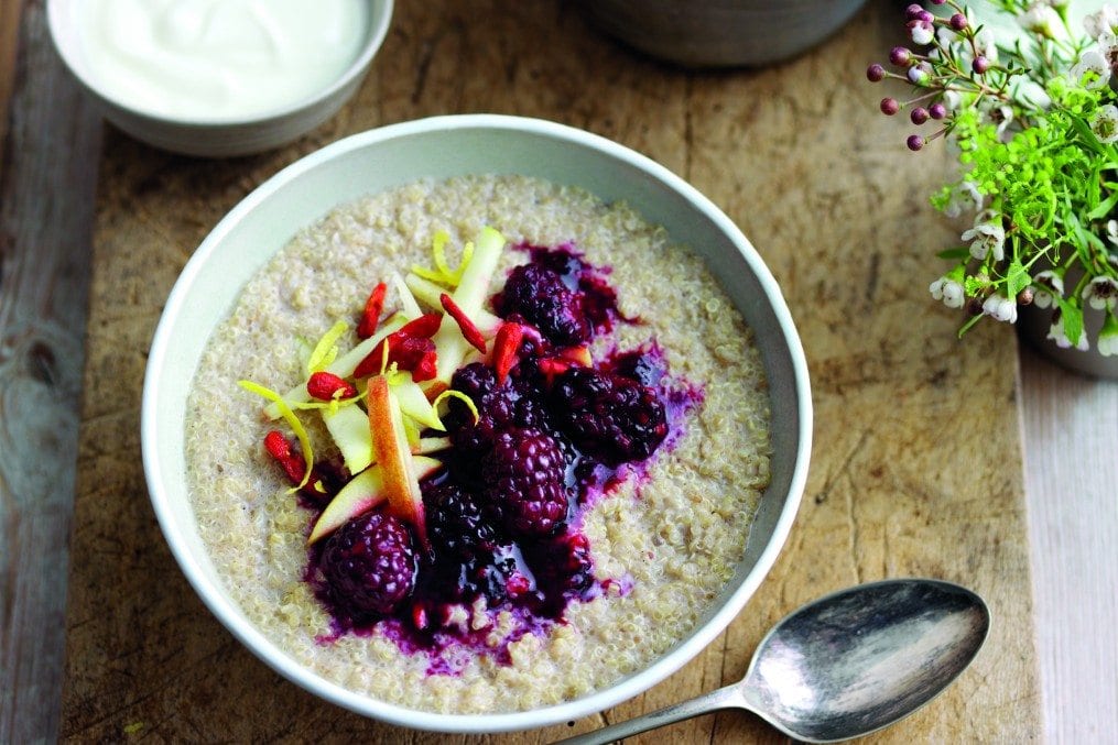 Blackberry Compote with Quinoa Porridge