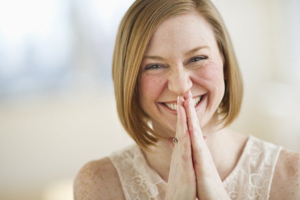 woman smiling