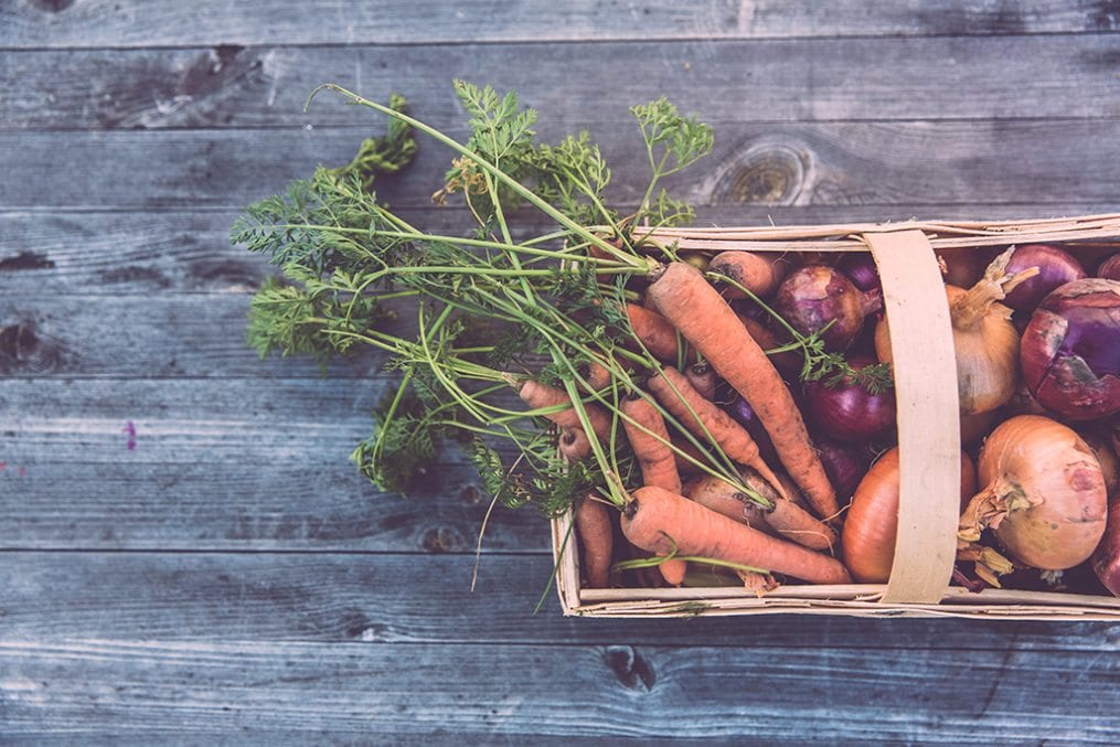 box of vegetables
