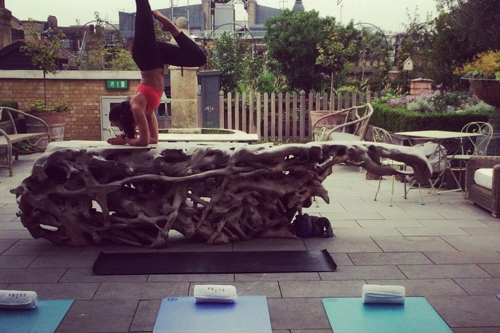 woman in yoga pose