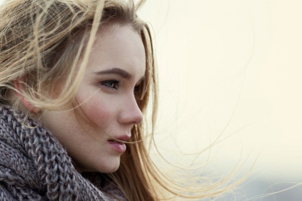 woman with clear skin